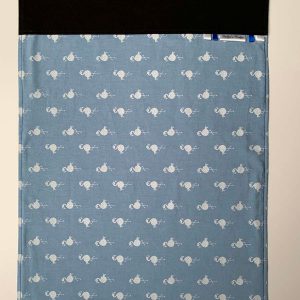 Placemat dubbelzijdig zwart blauw flamingo