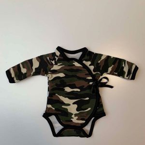 Nicu romper met lange mouwen camouflage