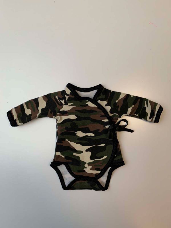 Nicu romper met lange mouwen camouflage