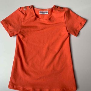 Jurkje met korte mouwen uni oranje
