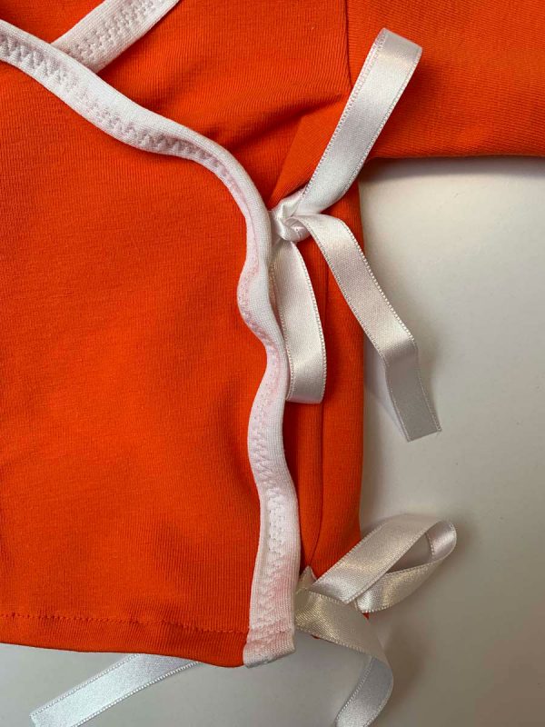 Nicu overslagtruitje uni oranje - Afbeelding 2