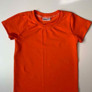 Shirt korte mouw uni oranje
