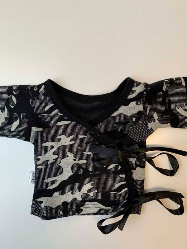 Nicu overslagtruitje camouflage zwart wit - Afbeelding 4