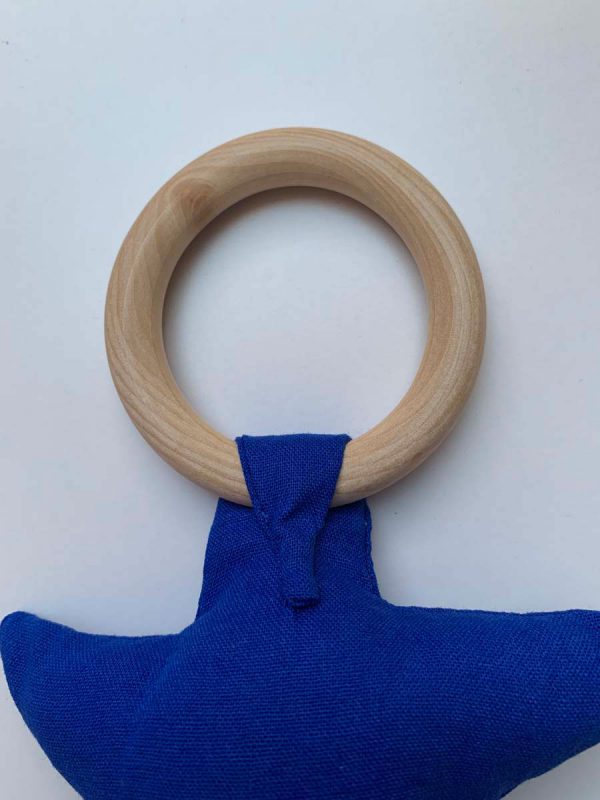 Rammelaar bijtring ster blauw - Afbeelding 3