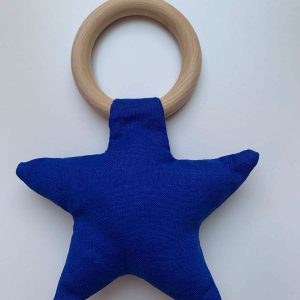 Rammelaar bijtring ster blauw