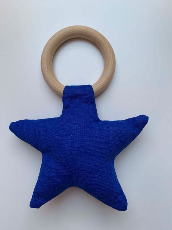 Rammelaar bijtring ster blauw