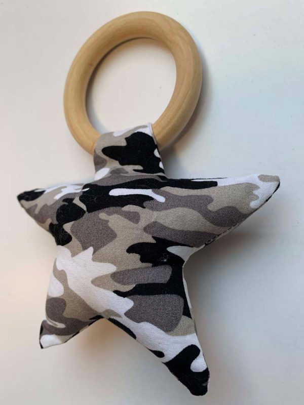 Rammelaar bijtring ster camouflage - Afbeelding 2