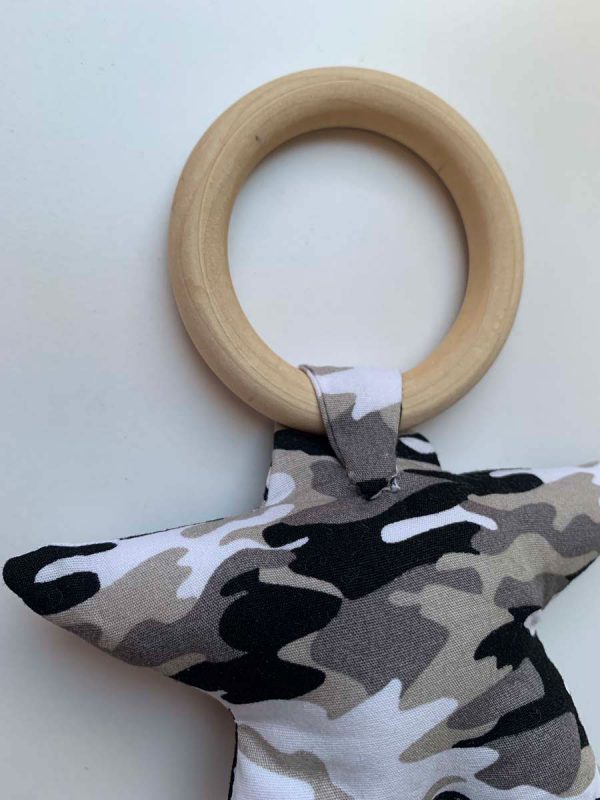 Rammelaar bijtring ster camouflage - Afbeelding 3