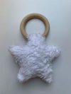 Rammelaar bijtring ster teddy wit