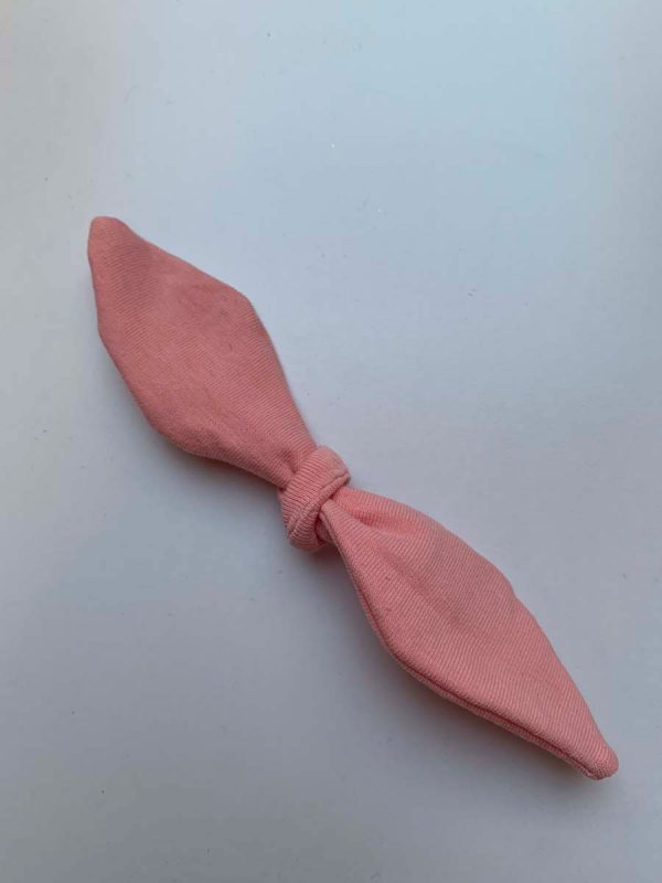 Losse strik uni zalm roze - Afbeelding 2