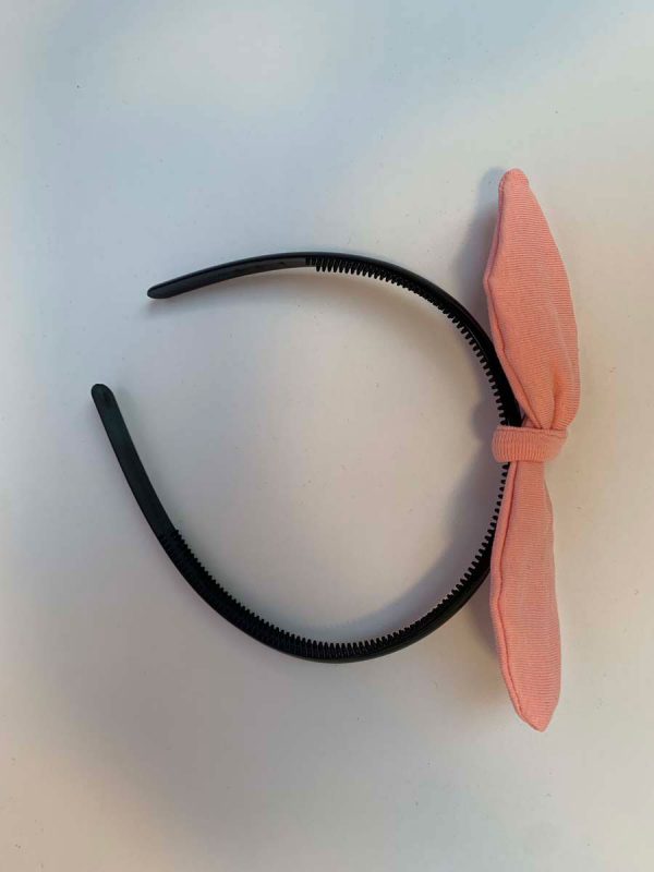Losse strik uni zalm roze - Afbeelding 3