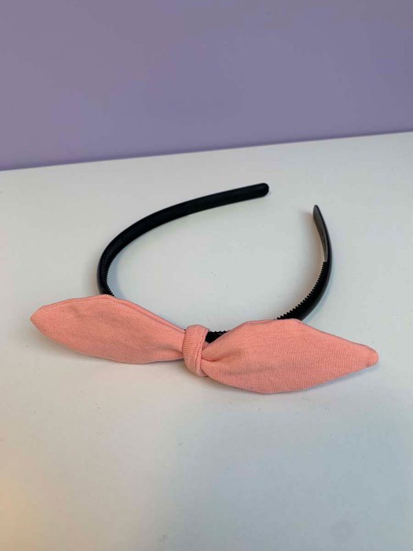 Losse strik uni zalm roze