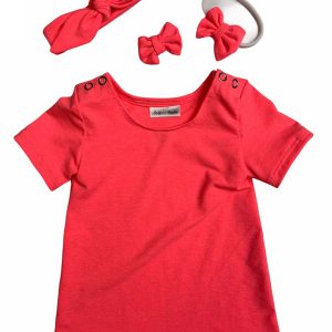 Setje uni neon roze baby