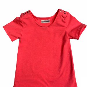 Jurkje met korte mouwen uni neon roze