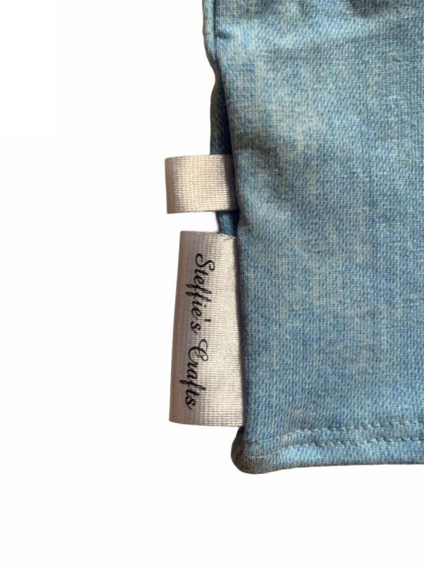 Nicu overslagtruitje uni jeans klittenband - Afbeelding 4