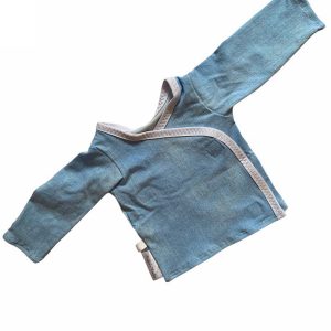 Nicu overslagtruitje uni jeans klittenband