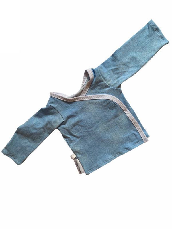 Nicu overslagtruitje uni jeans klittenband
