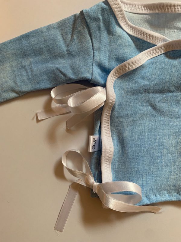 Nicu overslagtruitje uni jeans lint - Afbeelding 2