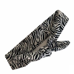 Knoophaarband zebraprint