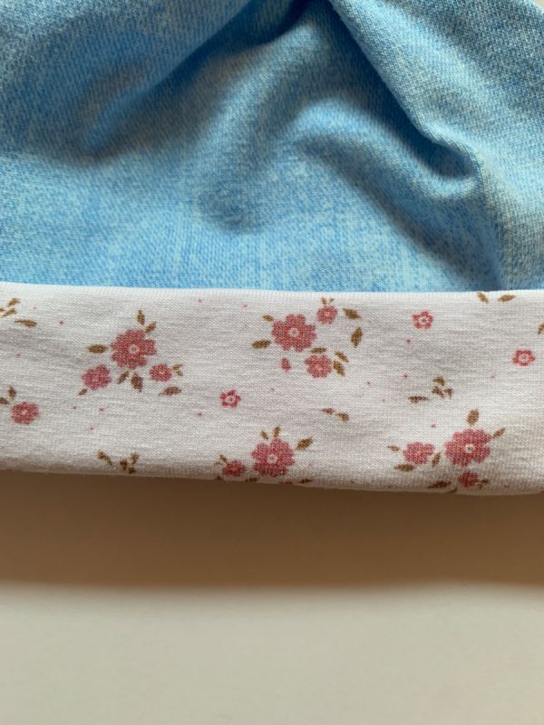 Muts uni jeans bloemetjes - Afbeelding 2