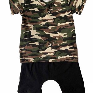 Setje camouflage baby en kind