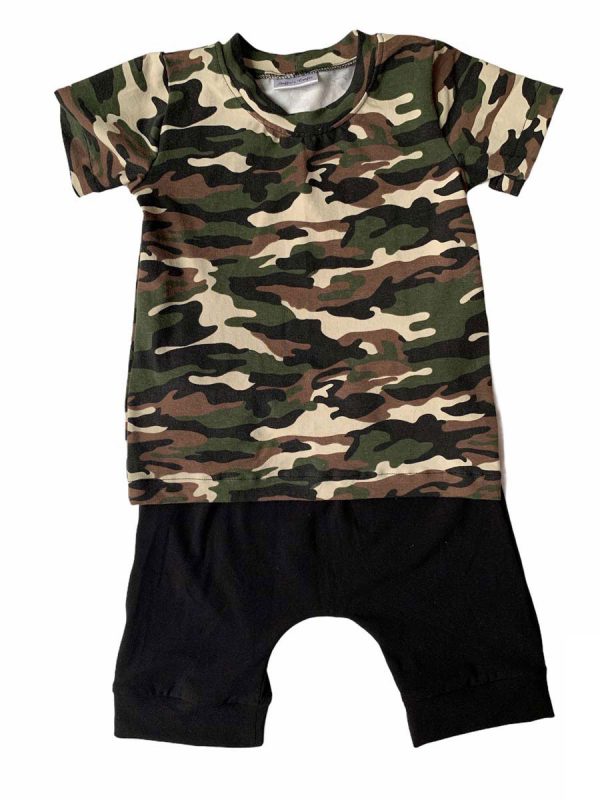 Setje camouflage baby en kind