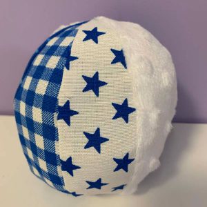 Bal stof patronen blauw wit