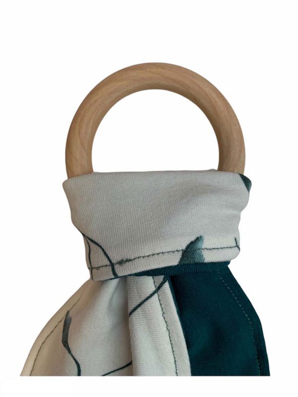 Bijtring konijnenoren dusty green takjes - Afbeelding 2