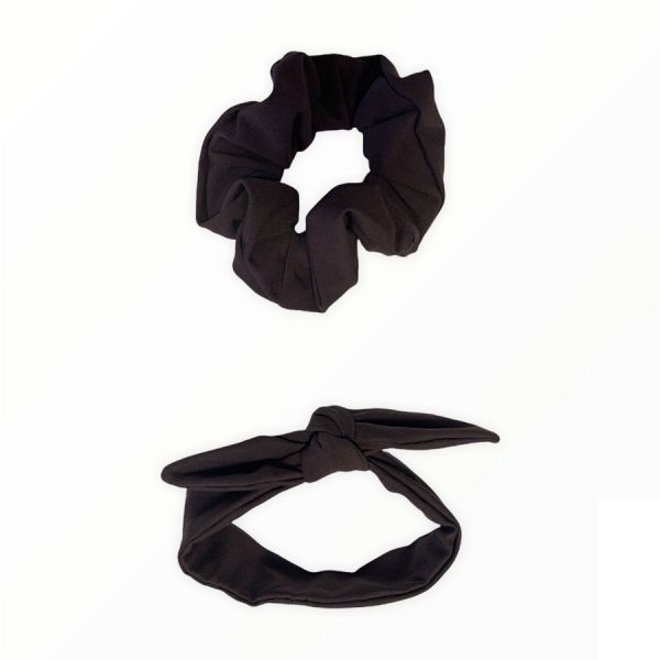 Scrunchy uni donker bruin - Afbeelding 2