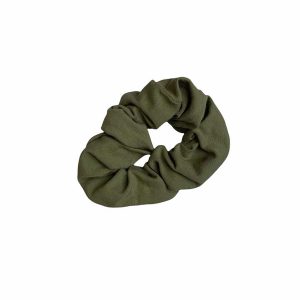 Scrunchy uni olijfgroen