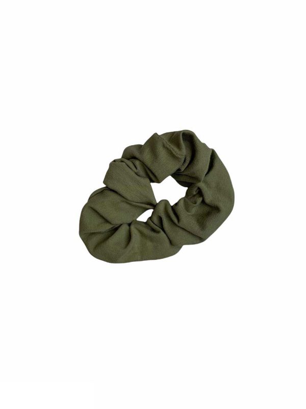 Scrunchy uni olijfgroen