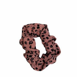 Scrunchy oudroze panterprint
