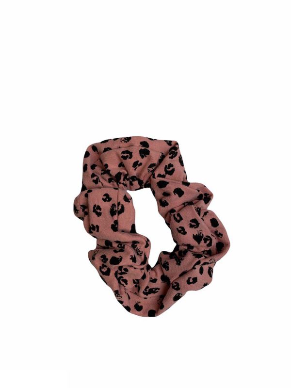 Scrunchy oudroze panterprint