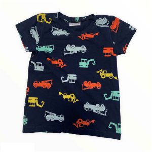 Shirt korte mouw donker blauw voertuigen