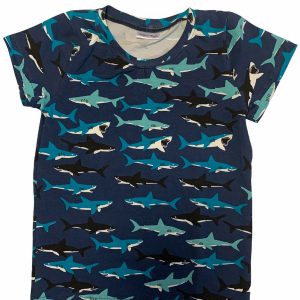 Shirt korte mouw donker blauw haaien