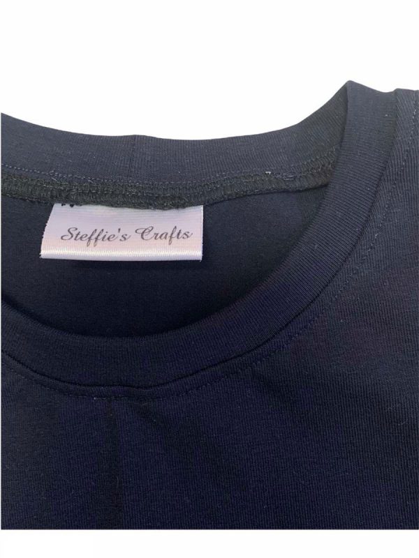Shirt lange mouw ruffle uni donker blauw - Afbeelding 3
