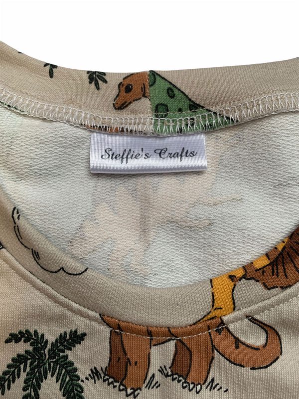 Shirt lange mouw dino beige - Afbeelding 3