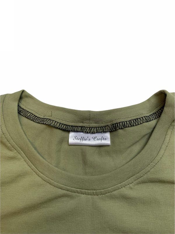 Shirt lange mouw uni olijfgroen - Afbeelding 2