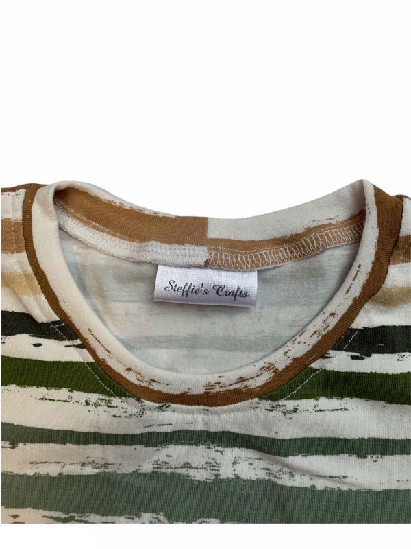 Shirt lange mouw strepen aarde - Afbeelding 3