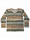 Shirt lange mouw strepen aarde