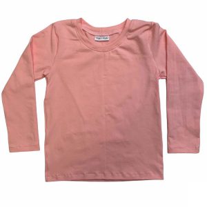 Shirt lange mouw uni licht roze