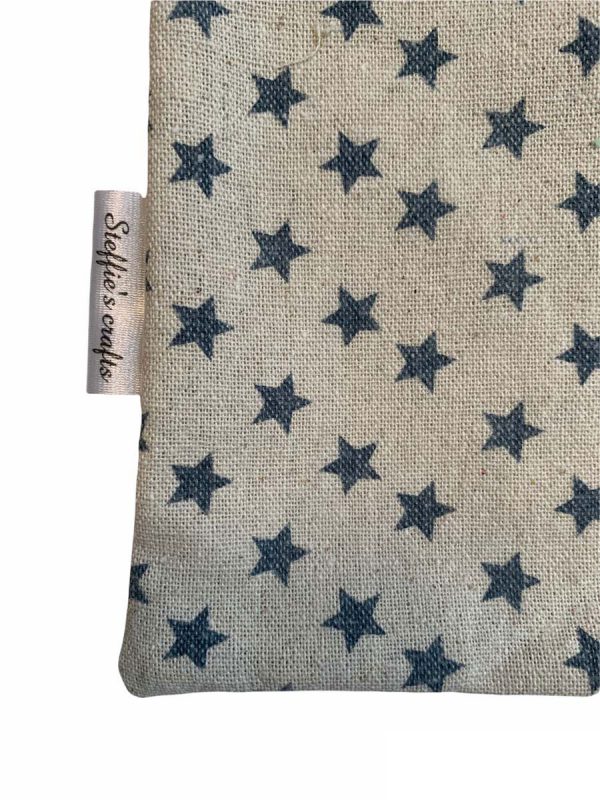 Tas beige blauwe sterren - Afbeelding 2