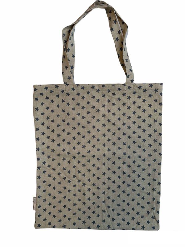 Tas beige blauwe sterren