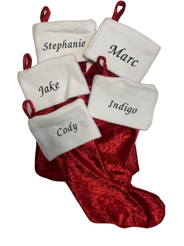 Kerstsok rood wit - Afbeelding 2