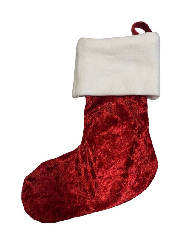 Kerstsok rood wit