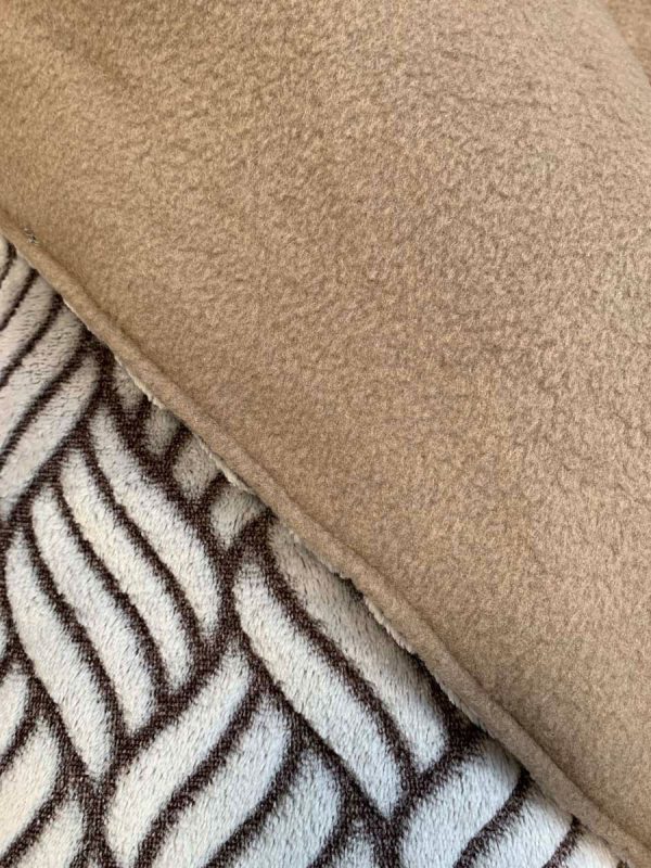 Plaid beige kabelpatroon - Afbeelding 2