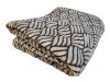 Plaid beige kabelpatroon