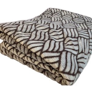 Plaid beige kabelpatroon