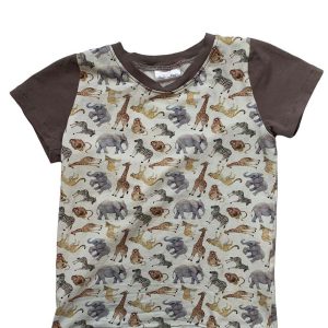 Shirt korte mouw safari taupe