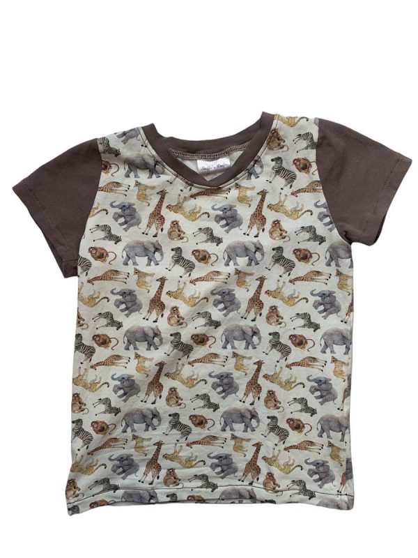 Shirt korte mouw safari taupe